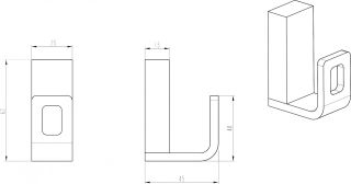 Крючок Boheme Q чёрный/хром 10946-CR-B