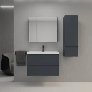 Тумба под раковину подвесная Style Line Манхэттен ЛС-00002360 80 см графит