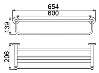 Полка для полотенец Timo Saona 13058/13 никель матовый