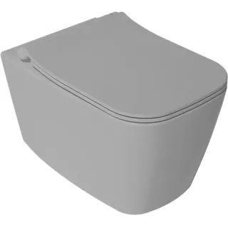 Подвесной унитаз Isvea Vea Cubo 10VA02001SV-2V безободковый серый камень матовый