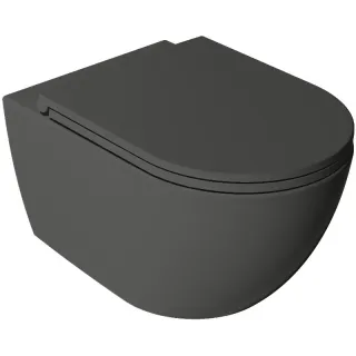 Подвесной унитаз Isvea Vea Rondo 10VA02002SV-2C безободковый антрацит матовый