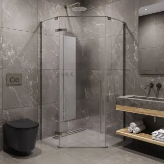 Душевой уголок Timo T66 90x90 см никель