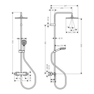 Душевая система Hansgrohe Vernis Shape Showerpipe 26429670 черный