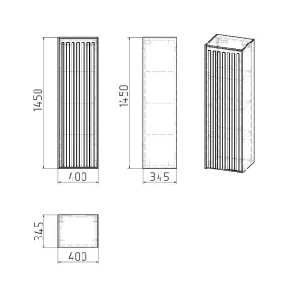 Шкаф-пенал Grossman Кристалл 303545 белый 40 см