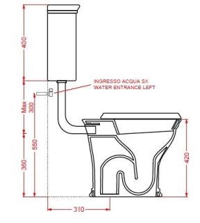 Унитаз  Artceram CIVITAS CIV003 01 00 белый