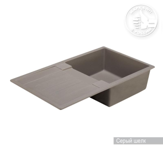 Мойка кухонная Акватон Верона 86 см серый шелк