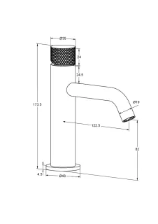 Смеситель для раковины Milleau Tissage  ML0321KLS-GB черный