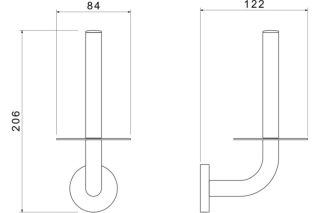 Бумагодержатель Aquatek Оберон AQ4207MB черный