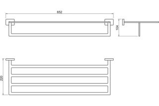 Полка для полотенец Aquatek Либра AQ4315MB черный