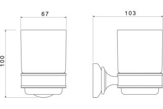 Стакан Aquatek Классик AQ4504PG  золото