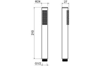 Ручной душ Aquatek AQ2002MB черный