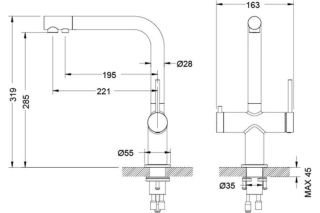 Смеситель для кухни Aquatek Европа AQ1385CR хром