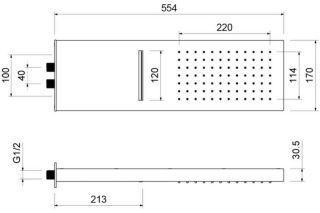 Верхний душ Aquatek AQ2085CR хром