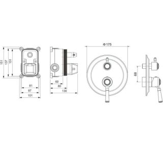 Смеситель для душа Aquatek Классик AQ1546CR хром