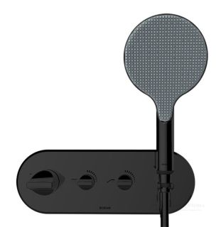 Встраиваемый смеситель для душа Bossini Apice Z00521.073 с термостатом чёрный матовый