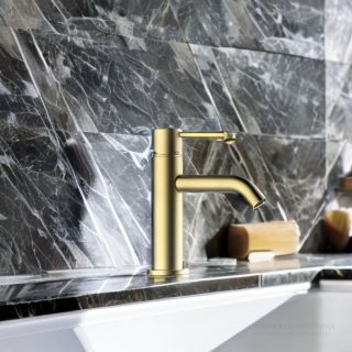 Смеситель для раковины Bossini Teo-M Z00701.043 сатинированное золото