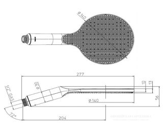 Душевая лейка Bossini Apice B00900.073 чёрный матовый