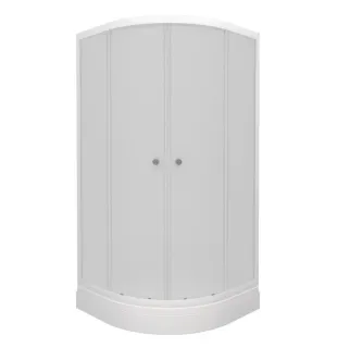 Душевой уголок Triton Вельвет Щ0000064624 80x80 см профиль белый стекло матовое