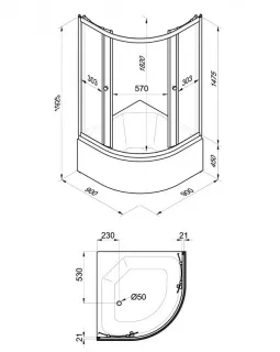 Душевая кабина Triton Вельвет Щ0000065752 90x90 см профиль белый стекло матовое