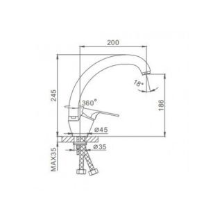 Смеситель для кухни Frap F4113-1 хром