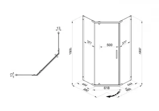Душевой уголок Triton Дека -Блэк Щ0000059783 90х90