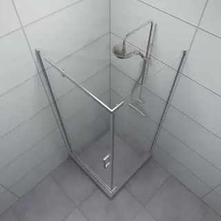 Душевой уголок Triton Терра Щ0000053609 90x90 см профиль хром стекло прозрачное