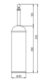 Ёршик для унитаза Paini Duomo 88CR061 хром