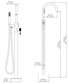 Смеситель для раковины Gid Edessa L070GMSDV вороненая сталь