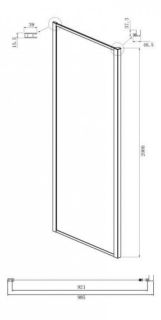 Боковая стенка Ambassador Elysium 100KX 100см хром/прозрачное