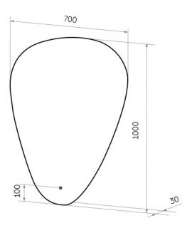 Зеркало с подсветкой Continent Voyage ЗЛП615 с сенсорным выключателем 70см