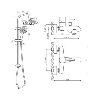 Orange Karl M05-932w душевая система, белая