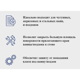 Бордюр для ванн и поддонов Aquanet 265573