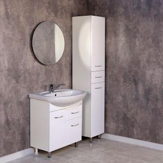 Пенал напольный Onika Модерн 402606 с бельевой корзиной 26 см белый