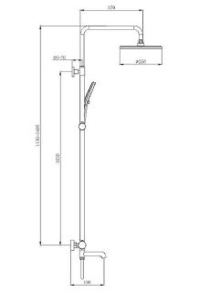 Душевая стойка Raglo R20.26 с термостатом хром