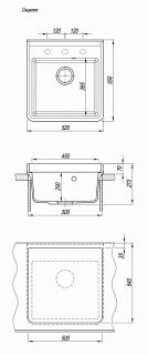 Кухонная мойка Florentina Сицилия песочный