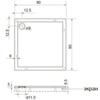 Душевой поддон Aquatek DPL-0001 90 x 90 см Белый