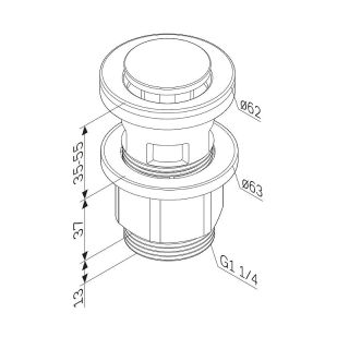 Донный клапан AM.PM F0700P99 Золото