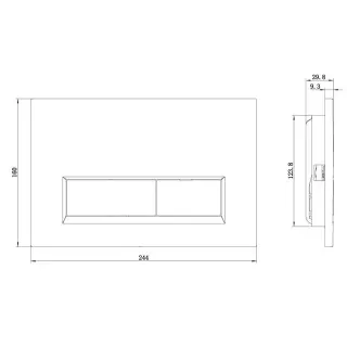 Клавиша смыва Kludi Unifix 32PP01N5 механическая брашированный никель