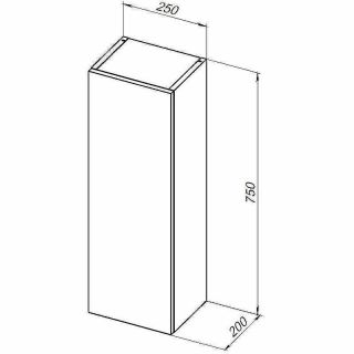 Шкаф Aquanet Вега 329127 25 см белый глянец