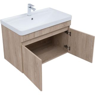 Тумба под раковину Aquanet Оптима 344805 80 см дуб светлый
