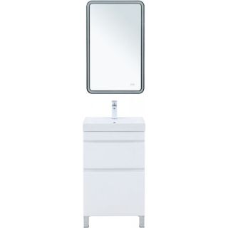 Тумба под раковину Aquanet Слим 346041 50 см белый сатин