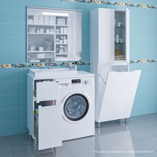Тумба под раковину для стиральной машины СанТа Лондон 224027 29см белый