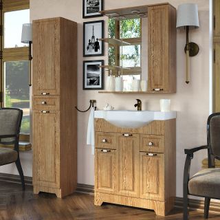 Зеркало-шкаф с подсветкой Stella Polar Кармела 75см карпатская ель SP-00000182