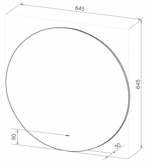 Зеркало с подсветкой Continent Ajour ЗЛП399 с бесконтактным сенсором 65см