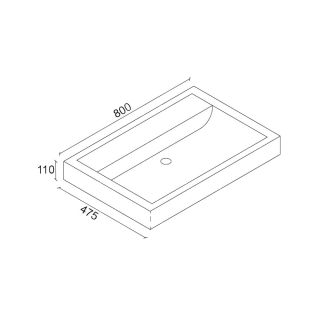 Раковина Lemark  Q 192185 белая 80 см
