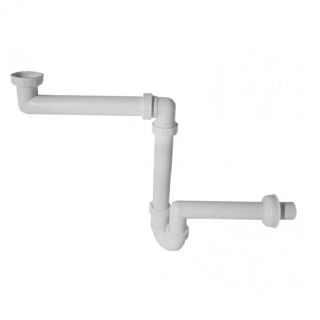 Сифон для раковины AlcaPlast экономящий пространство с накидной гайкой 5/4" A434