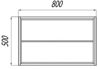 Тумба под раковину Акватон Брук открытая 80см дуб латте 1A201501BCDL0