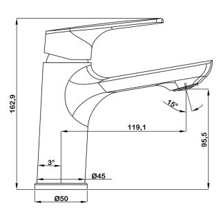 Смеситель для раковины Swedbe Venado 1610 хром