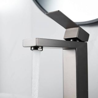 Смеситель для раковины Shevanik S7001T оружейная сталь