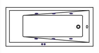 Гидромассажная ванна Whitecross Wave 0101.170075.100.SOFT.GL 170x75см Soft золото